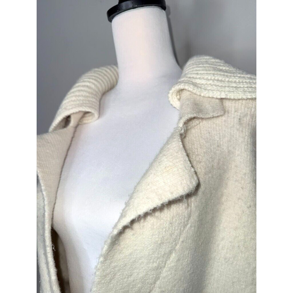 Anthropologie Alpaca Wool Sleeping On Snow Elspeth Longline Cardigan XS Collared - Picture 6 of 10